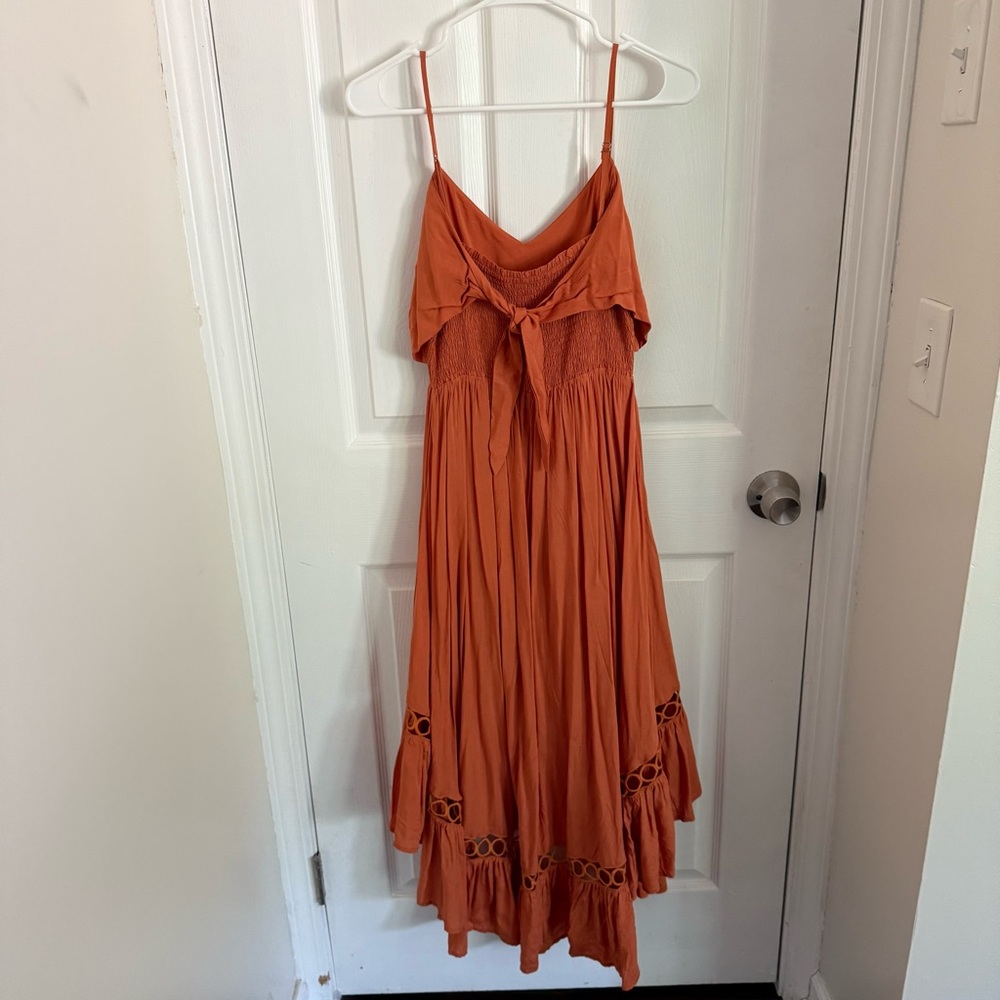 Main Strip Terracotta Maxi Dress